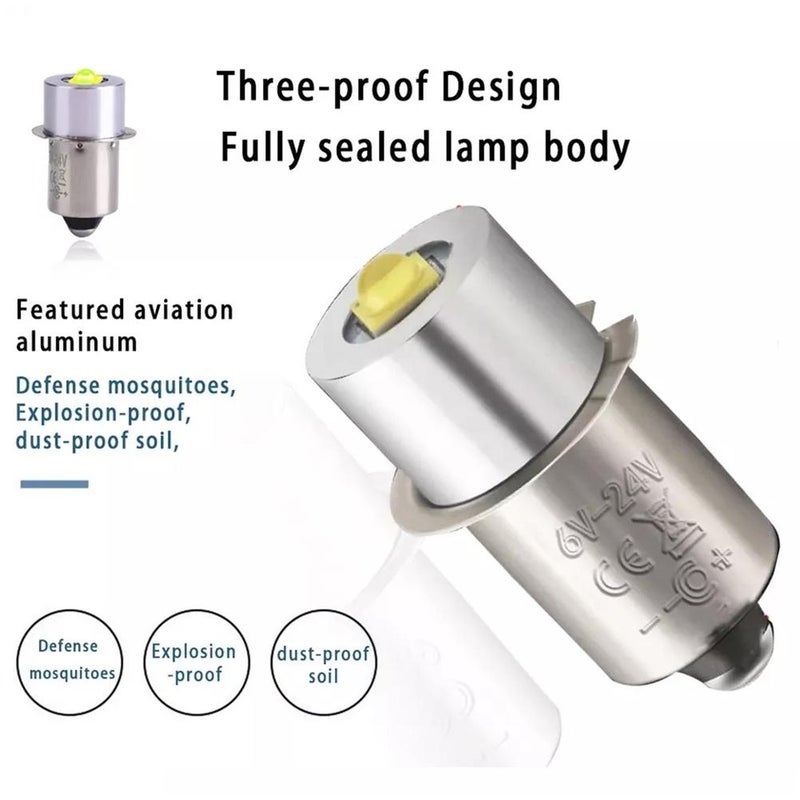 مصباح فلاش LED P13.5S 6-24V، لمبة، مصباح يدوي، مصباح عمل، لمبات ماجليت، مصابيح يدوية (6-24 فولت أبيض) - Image 3